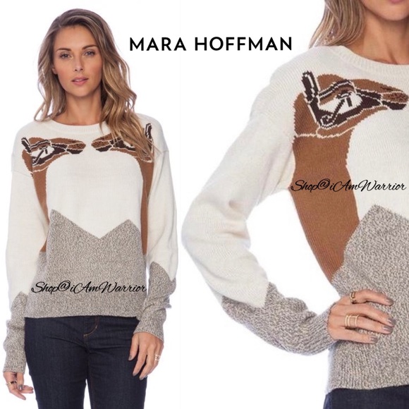 Mara Hoffman Sweaters - Mara Hoffman rare mirrored Camel head motif crewneck sweater *shop@iamwarrior